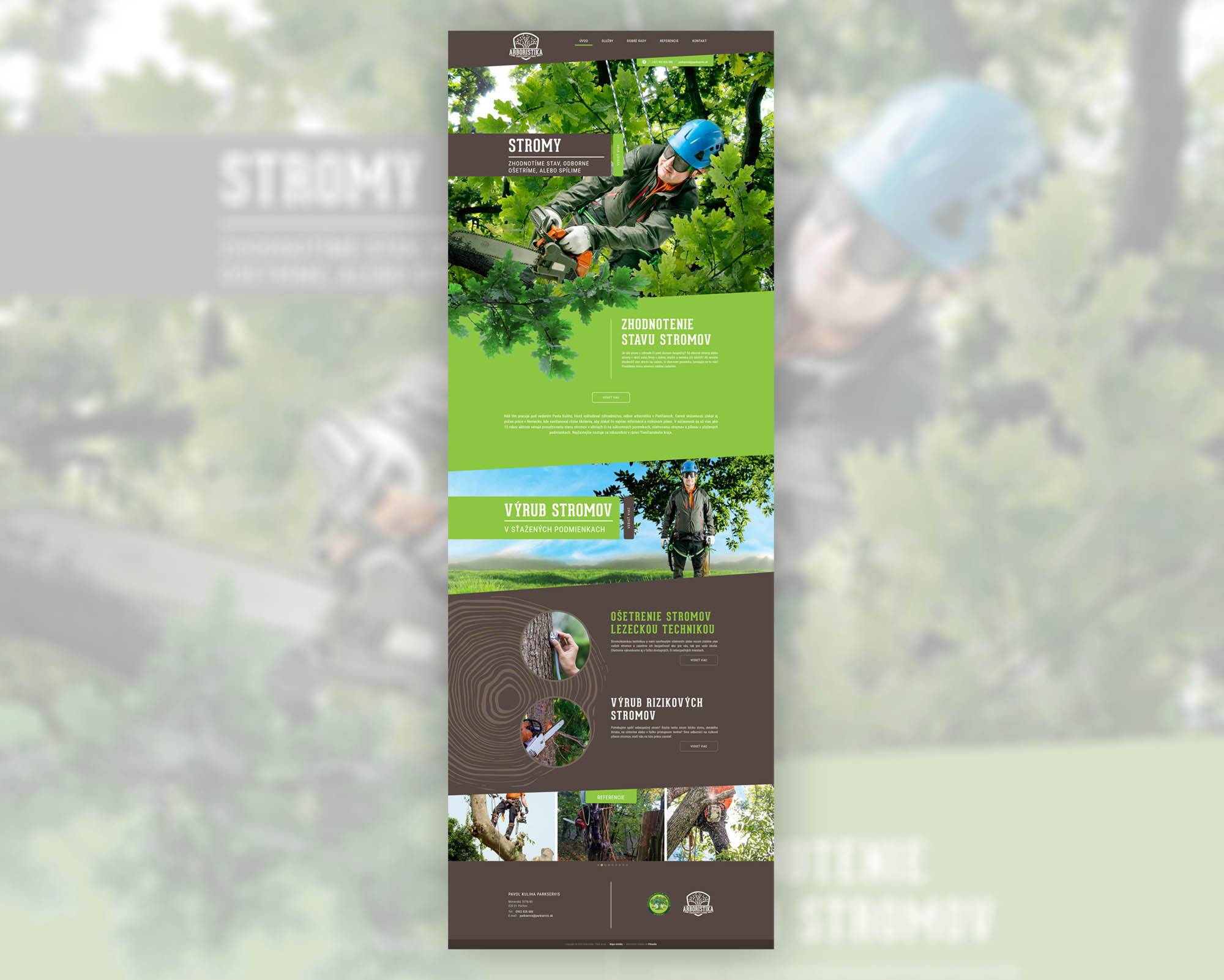 Arboristika Park Servis - Tvorba web stránok