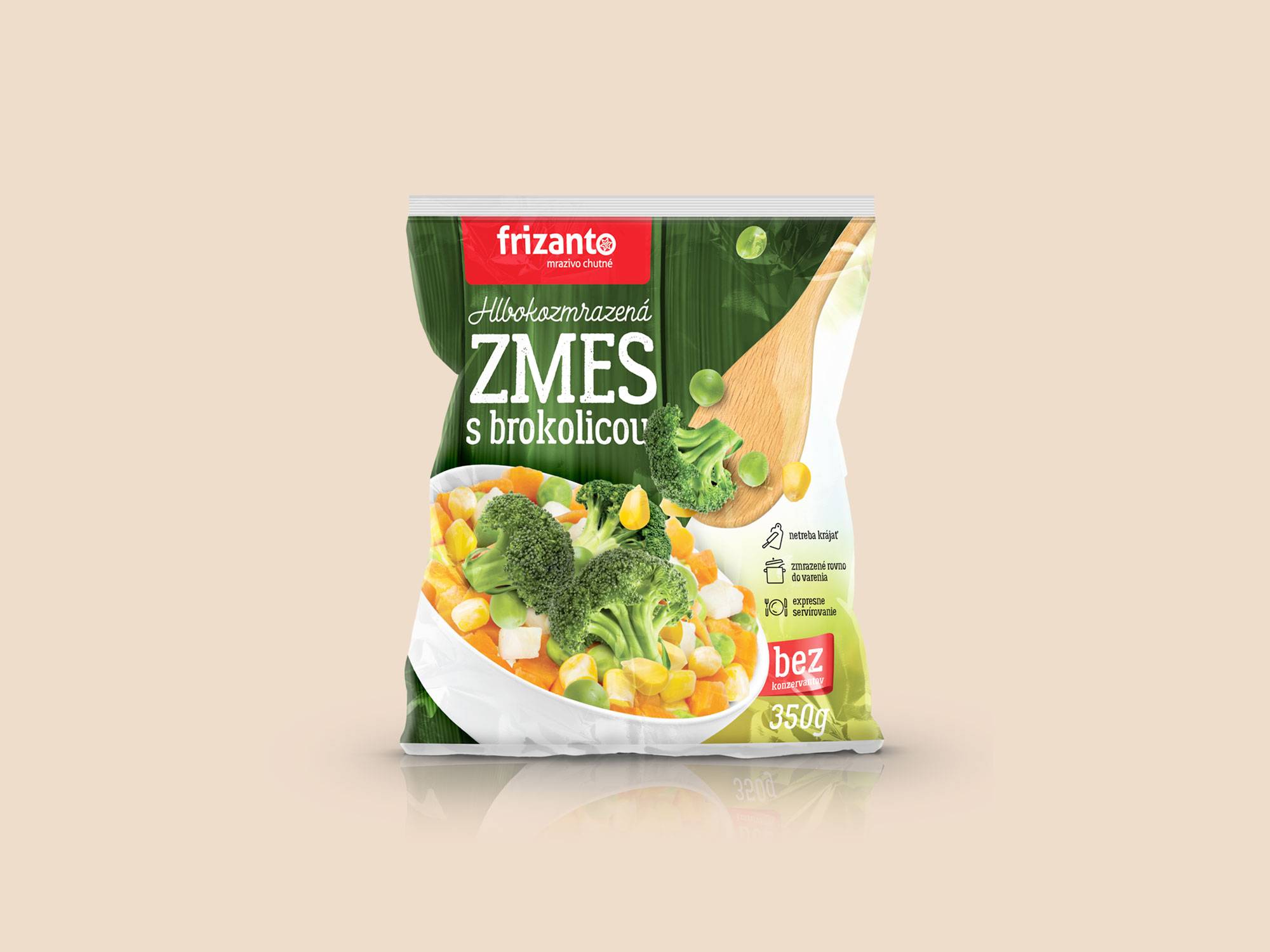 Mrazená zelenina Frizanto - Obalový dizajn