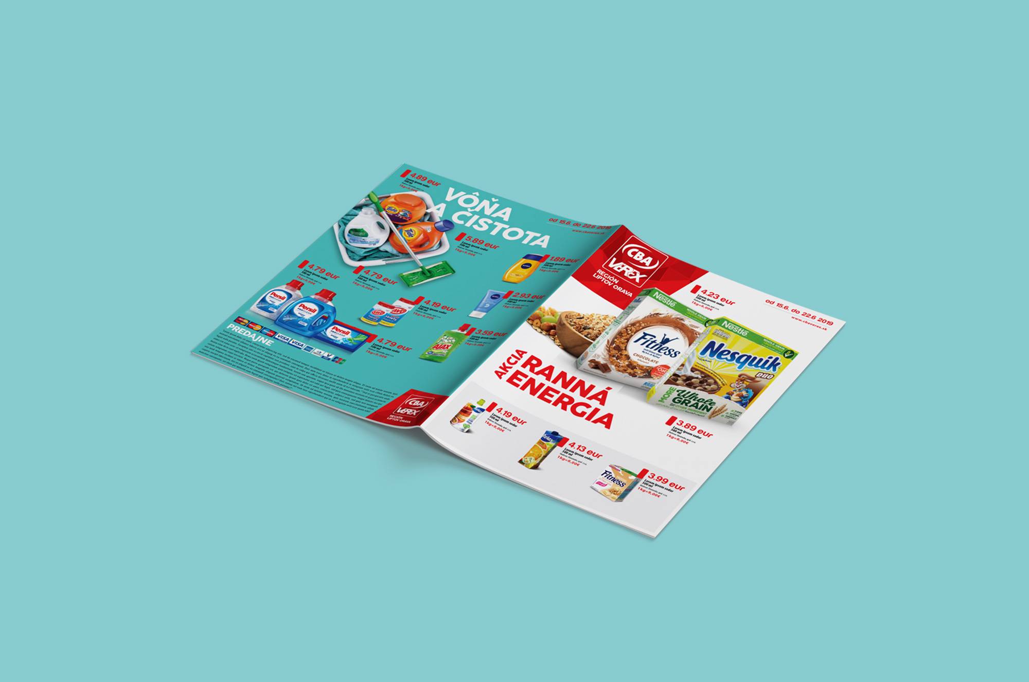 Akciové Letáky CBA - Grafický dizajn