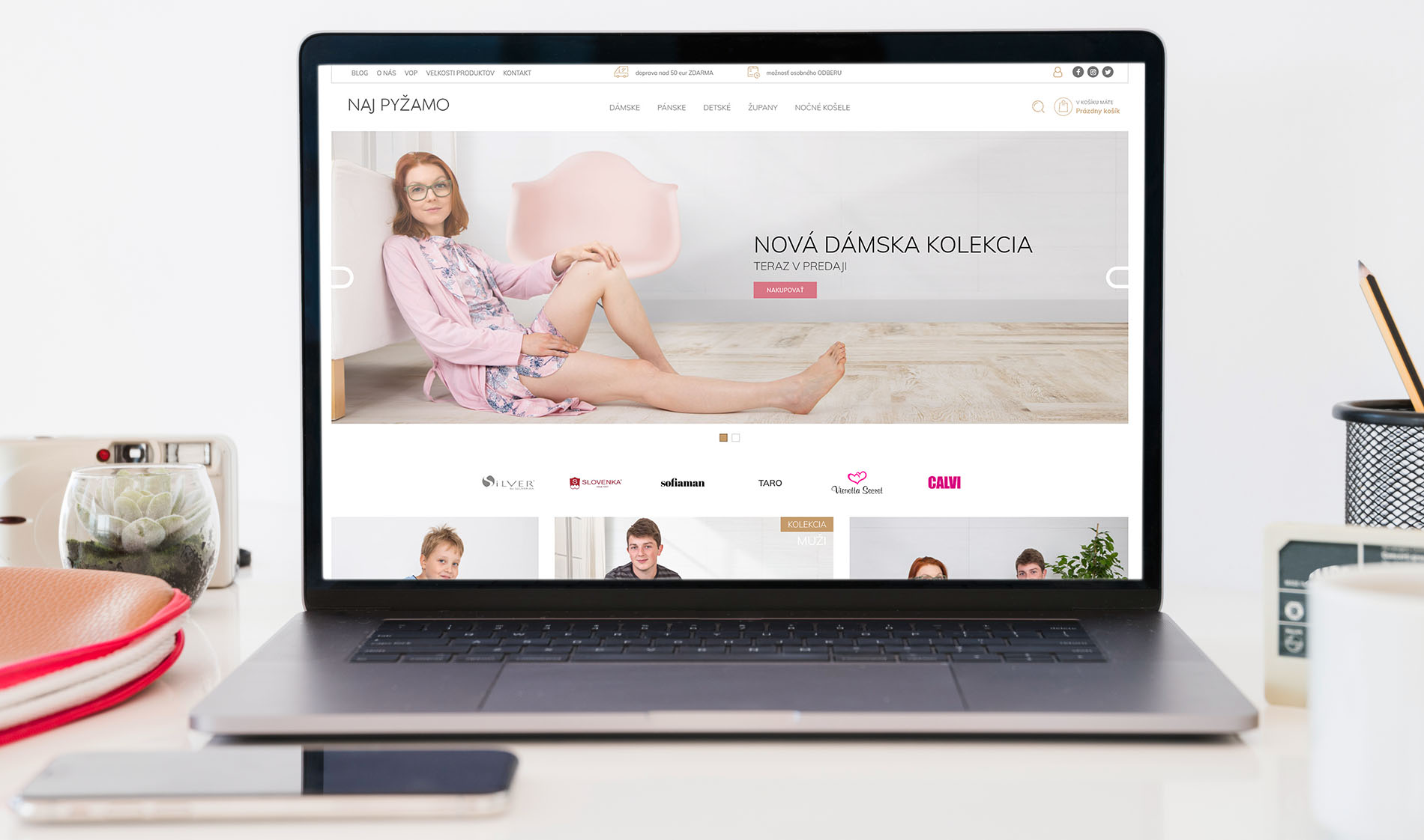 Internetový obchod Naj pyžamo - Tvorba web stránok