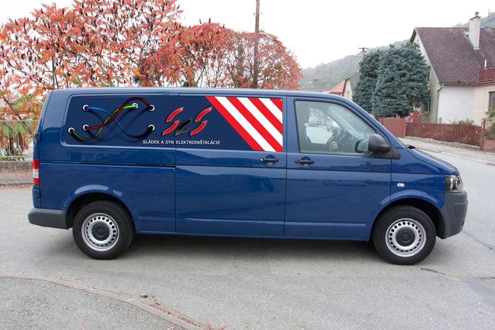 Sládek a Syn polep auta - Grafický dizajn