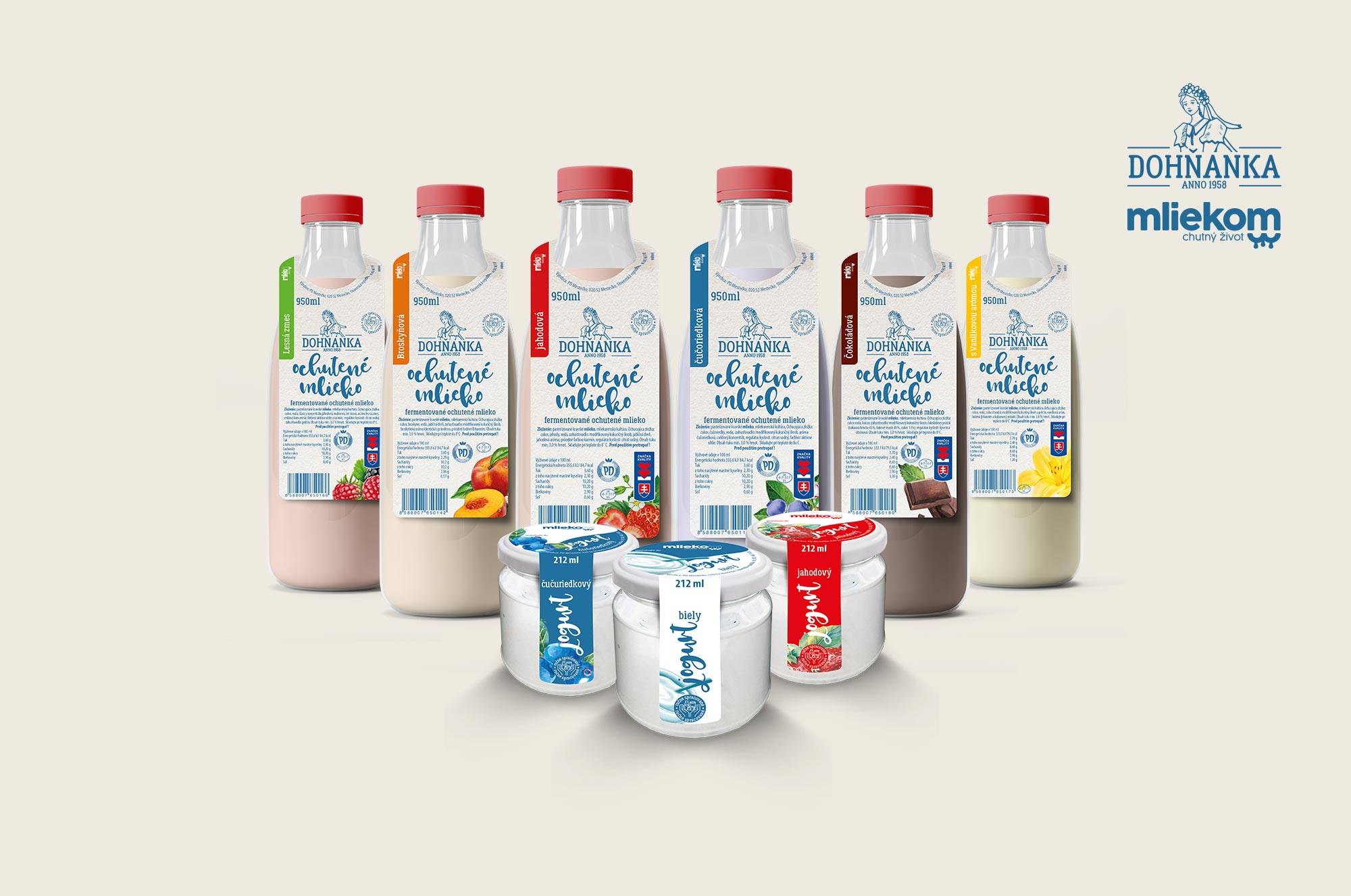 Mliečne produkty PD Mestečko - Obalový dizajn