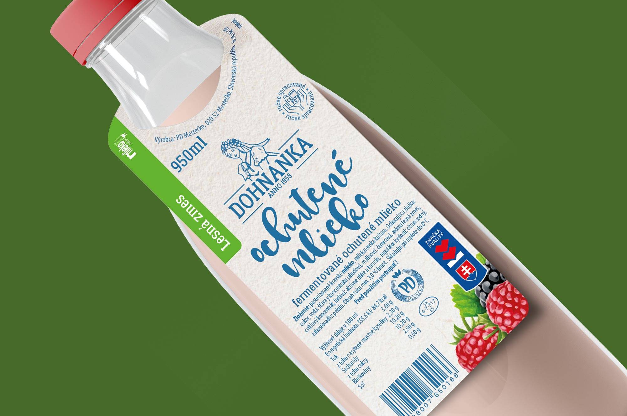 Mliečne produkty PD Mestečko - Obalový dizajn