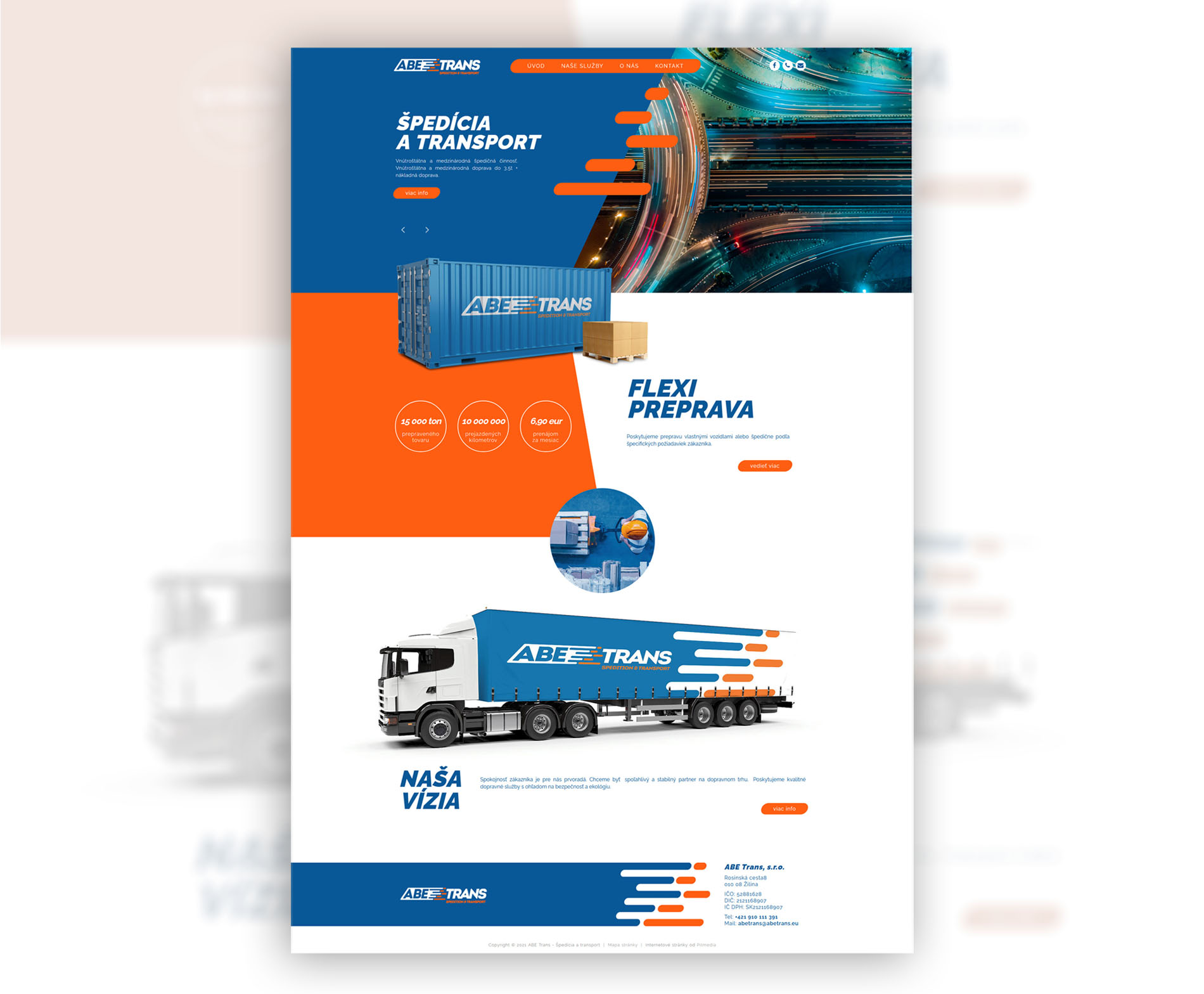 ABE Trans - Tvorba web stránok