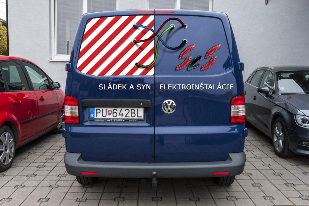 Sládek a Syn polep auta - Grafický dizajn