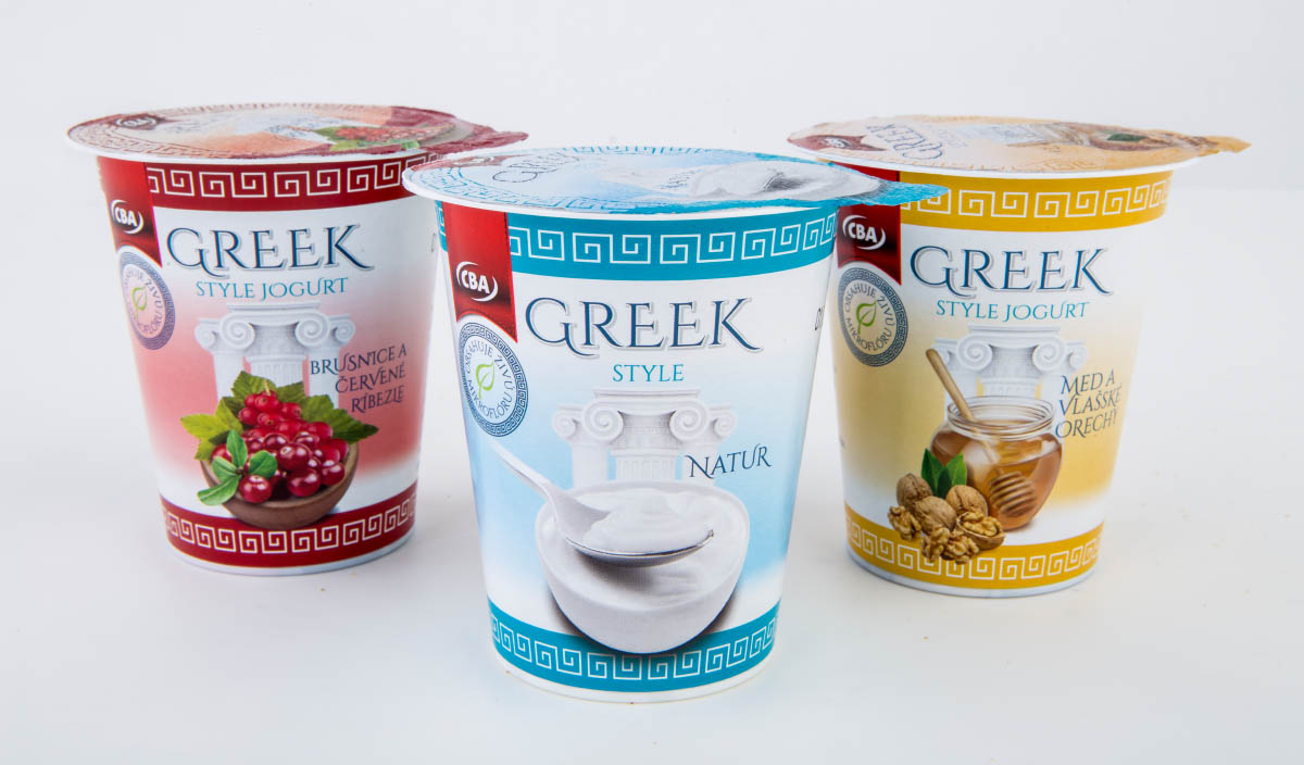 Grécke Jogurty - Obalový dizajn