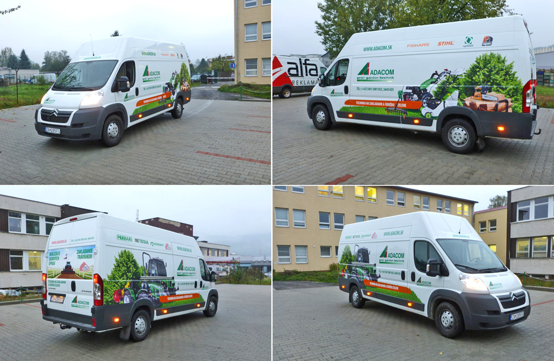 Reklamný polep áut ADACOM - Grafický dizajn
