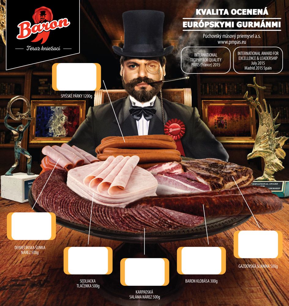 Baron - inzercia Billa - Grafický dizajn