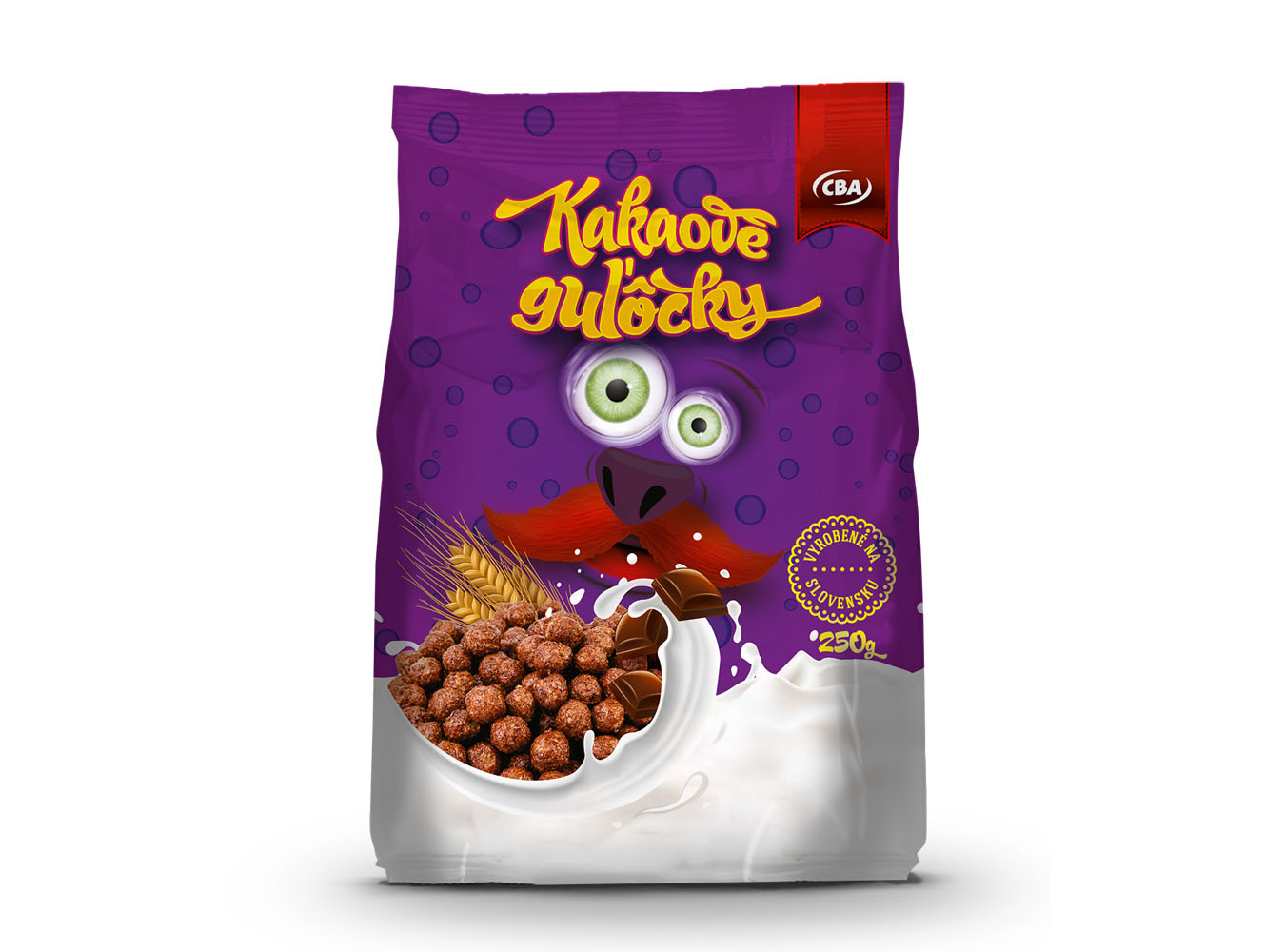 Kakaové cereálie - Obalový dizajn