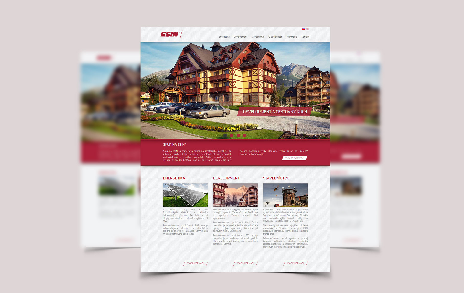 Esin group - Tvorba web stránok