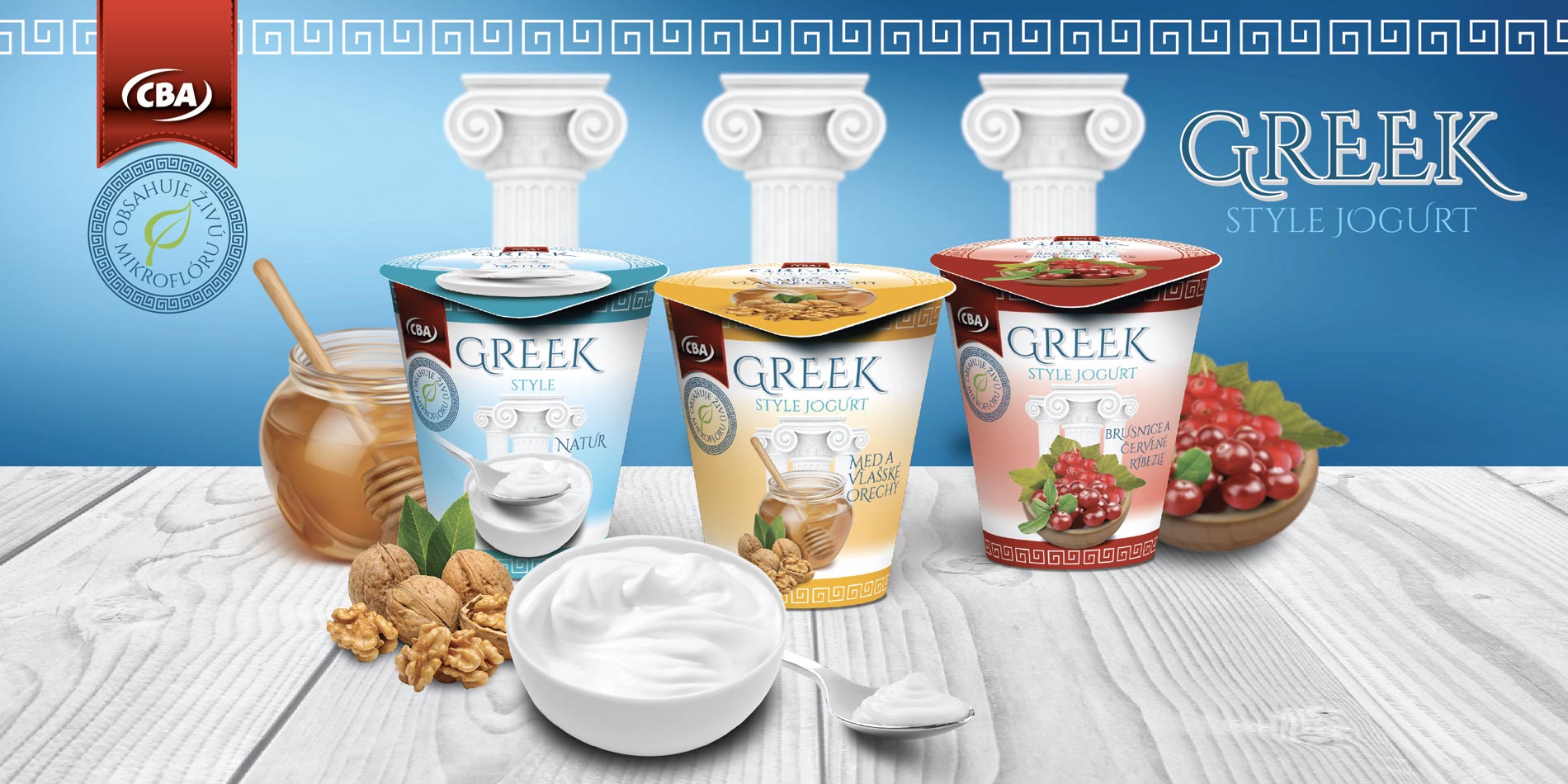 Grécke Jogurty - Obalový dizajn
