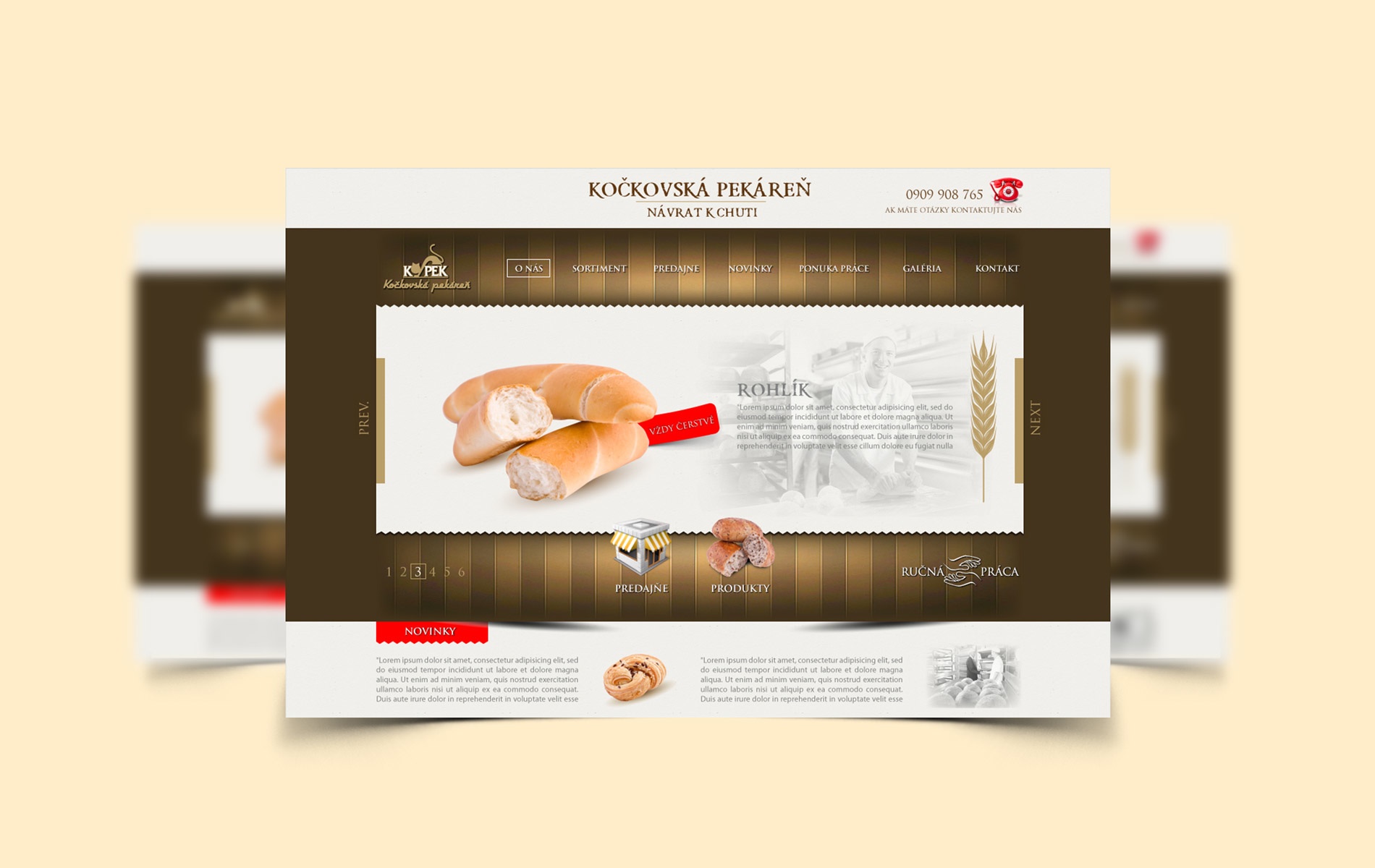 Kočkovská pekáreň KOPEK - Tvorba web stránok