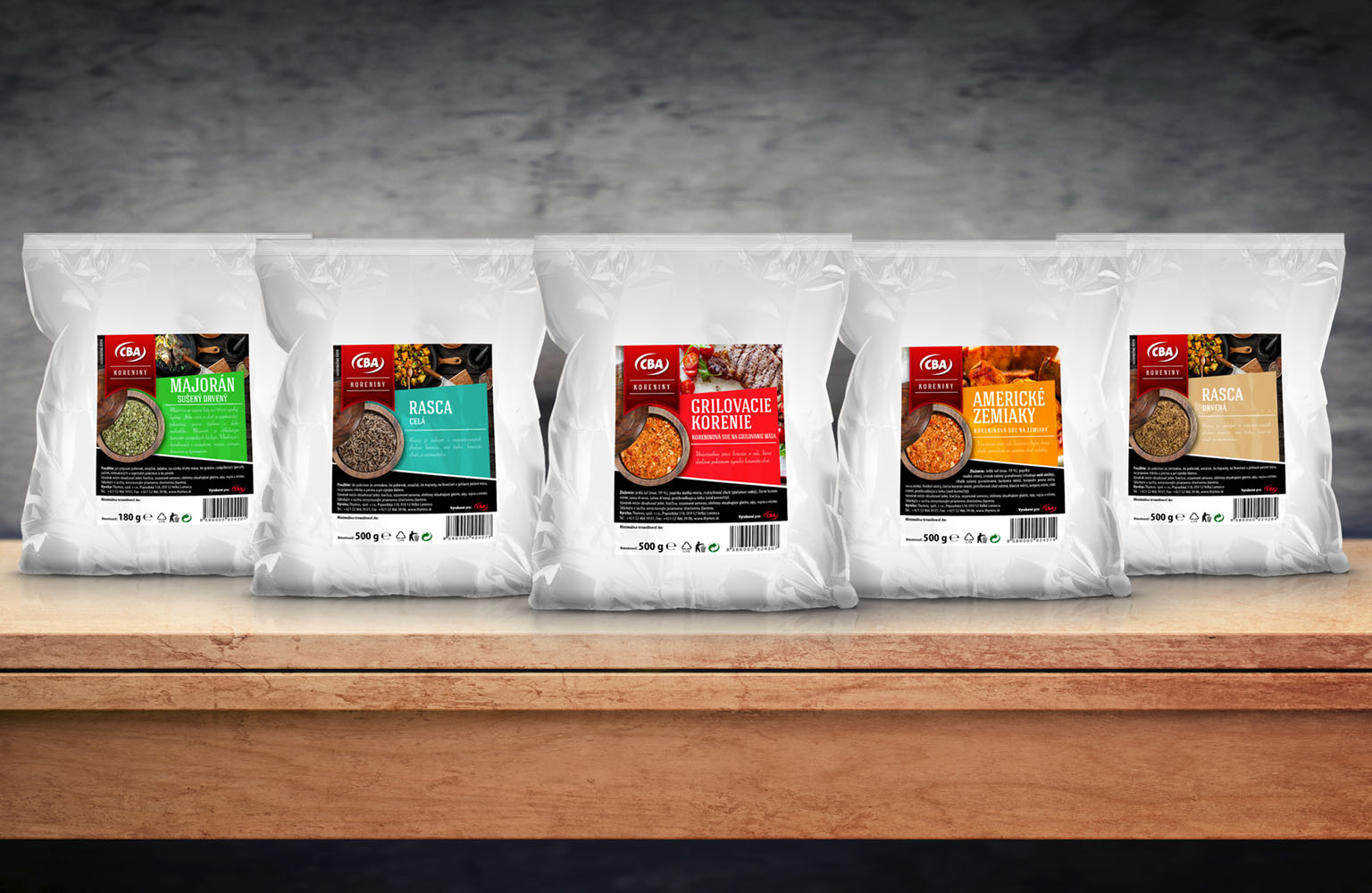 Grilovacie korenia - Obalový dizajn