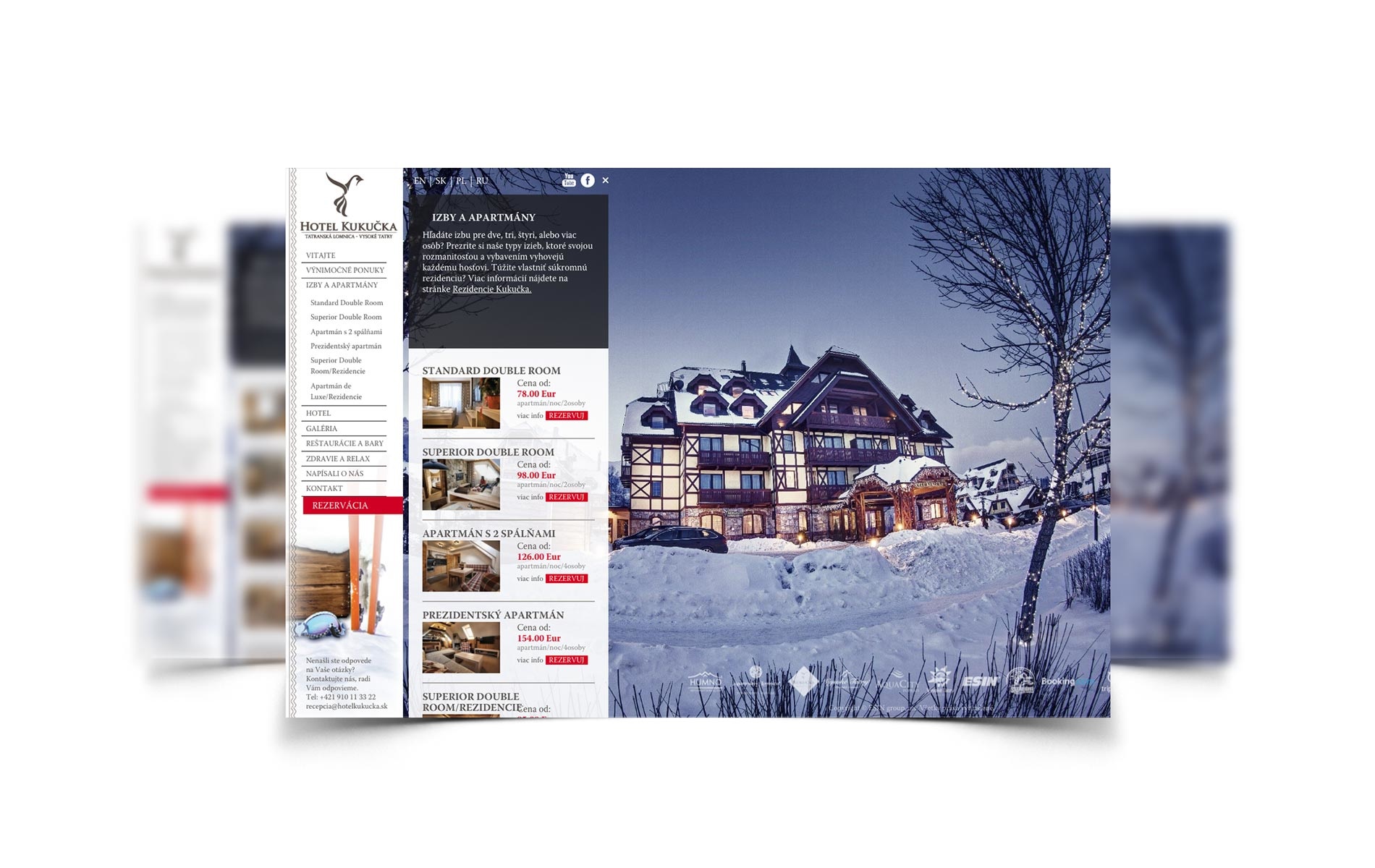 Hotel Kukučka - Tvorba web stránok