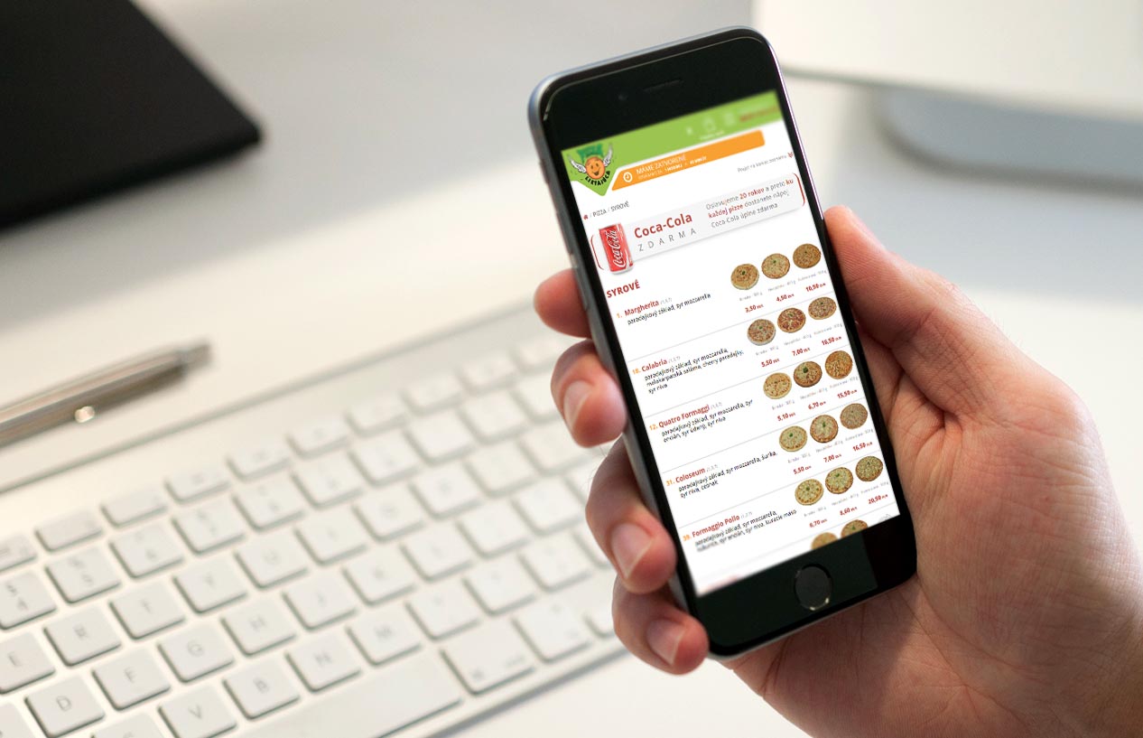 Lietajúca Pizza - Tvorba web stránok