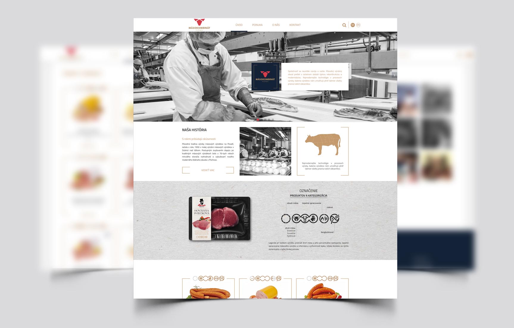 Mäsokombinát Púchov - Tvorba web stránok