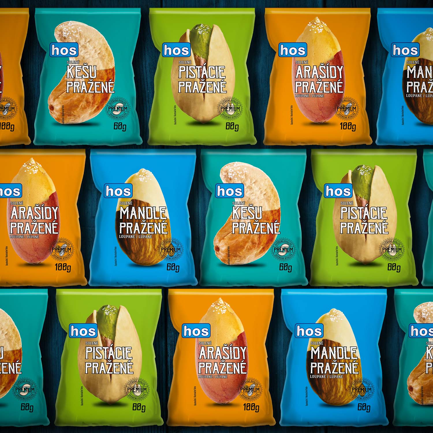 Obal pre arašidy, pistácie a kešu - Obalový dizajn