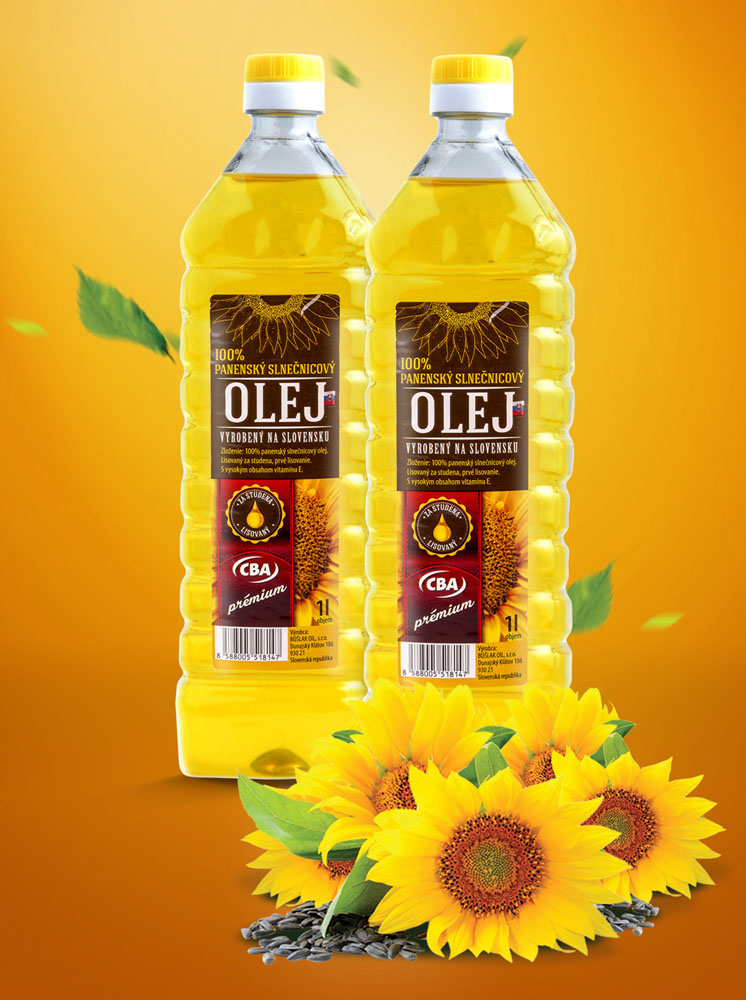 Bušlak olej - Obalový dizajn