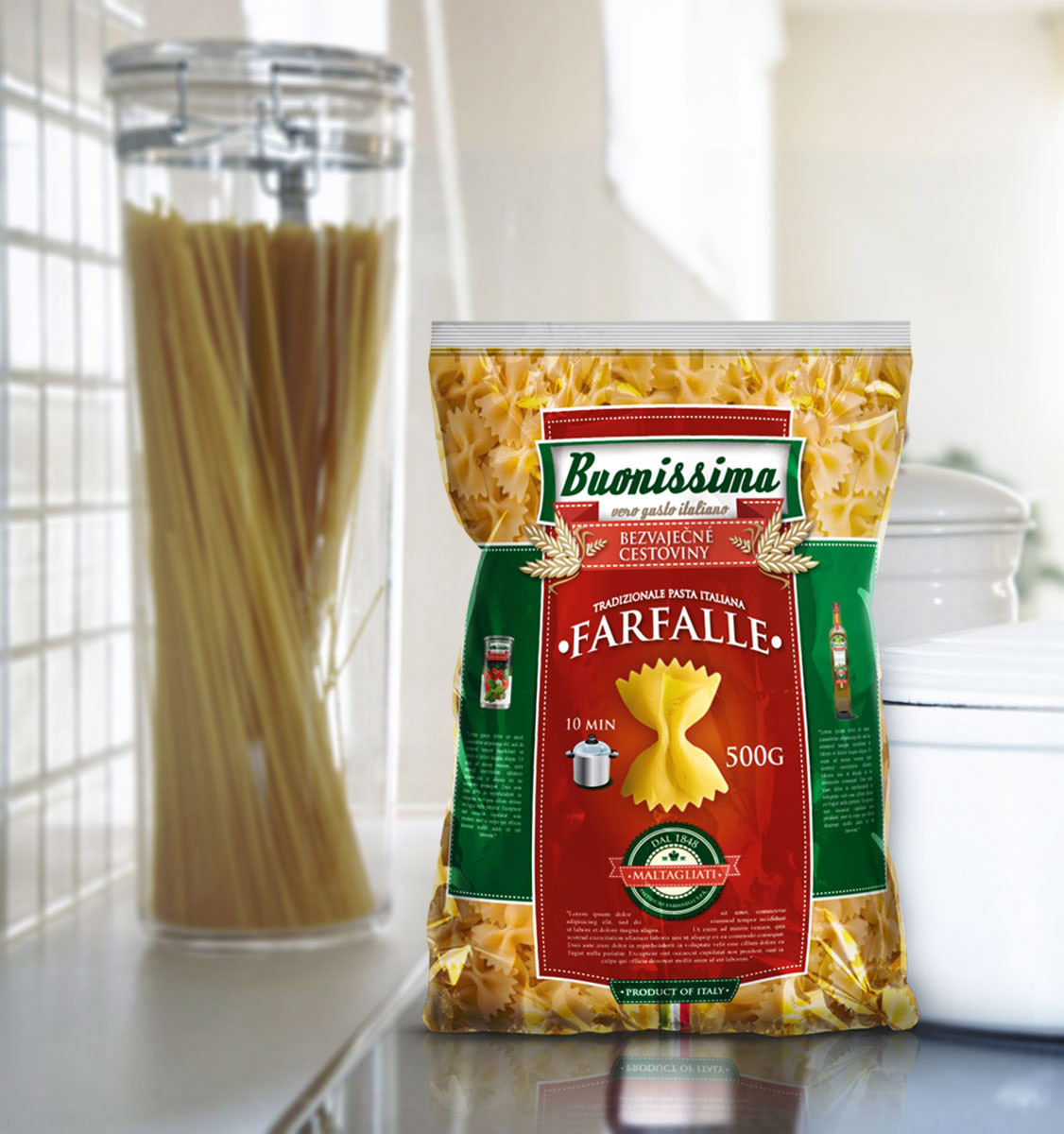 Cestoviny - Obalový dizajn