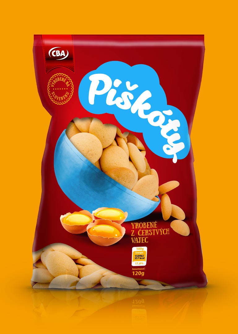 Piškóty obal - Obalový dizajn