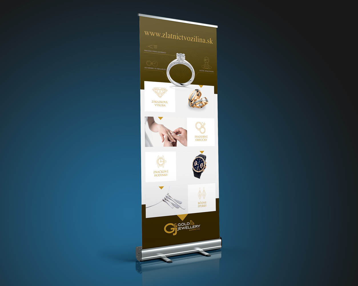 Zlatníctvo rollup - Grafický dizajn