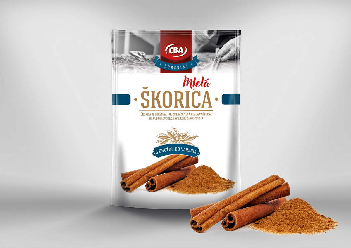 Mletá škorica - Obalový dizajn
