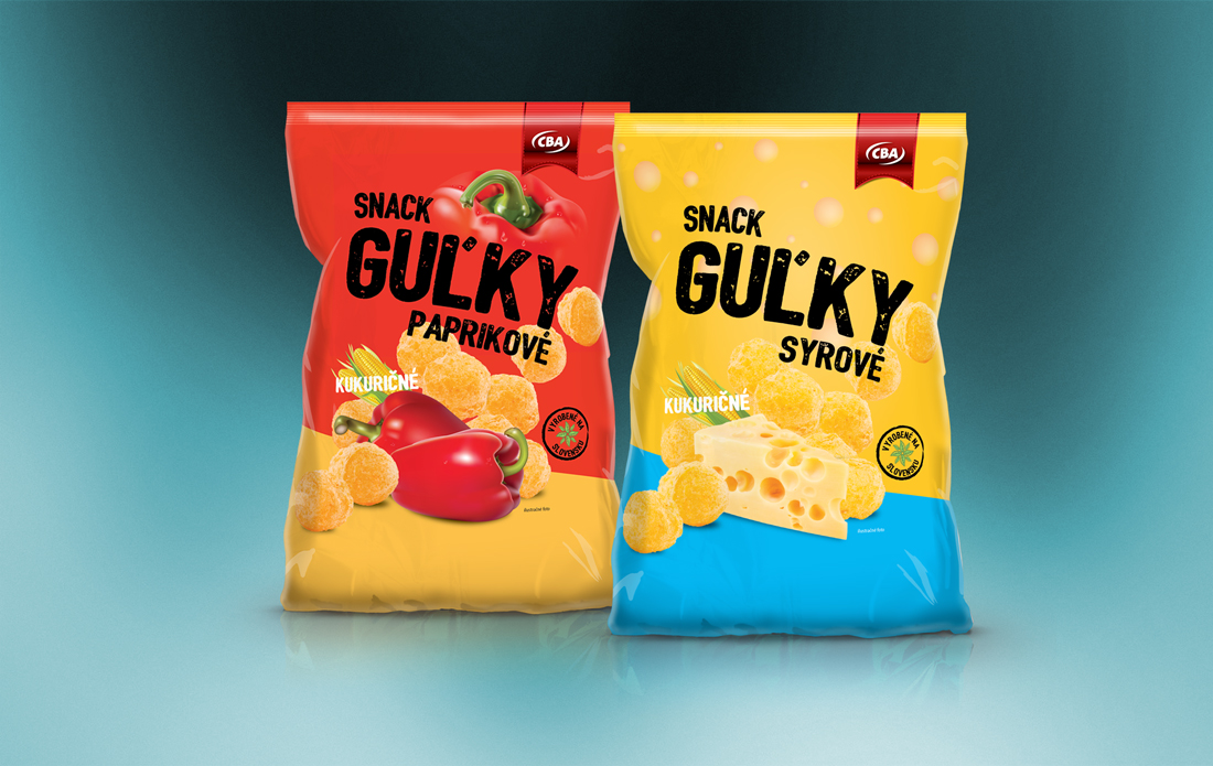 Snack Guľky - Obalový dizajn