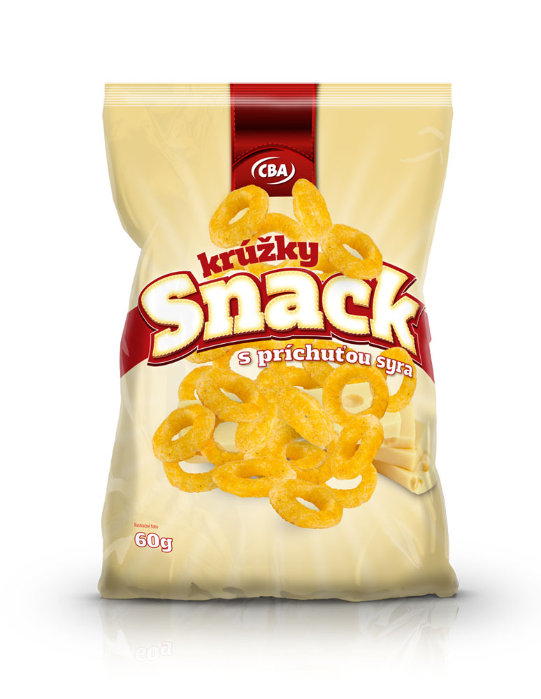 Snack krúžky - Obalový dizajn