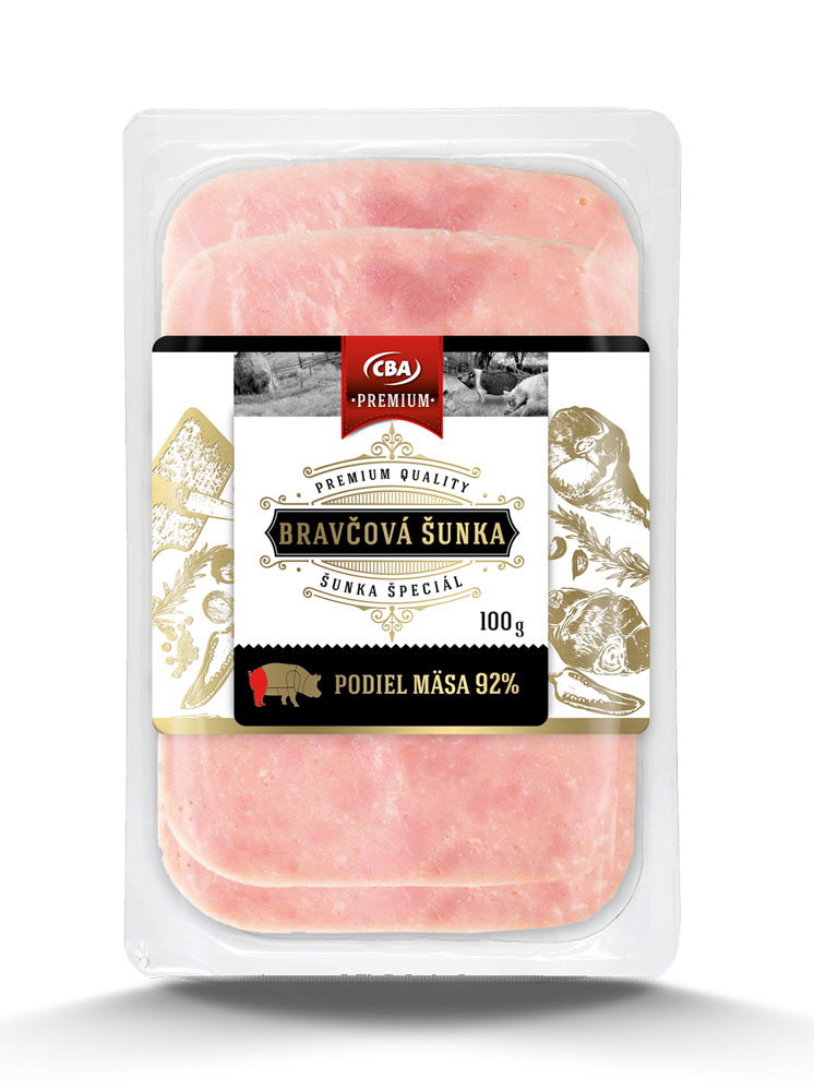 CBA šunka - Obalový dizajn