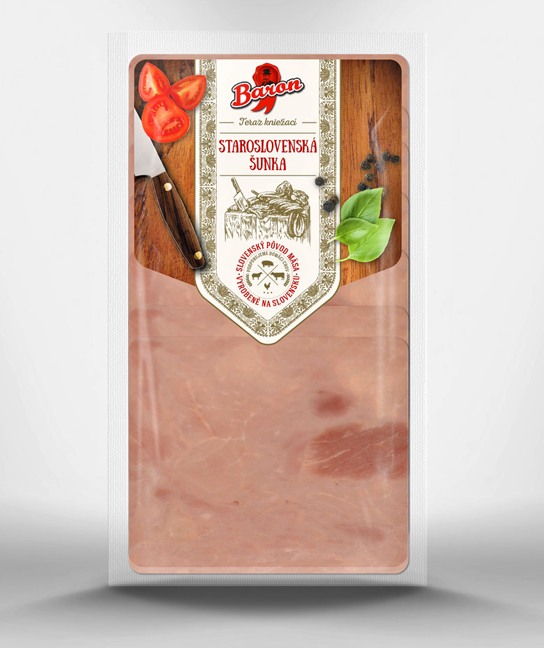 CBA šunka - Obalový dizajn