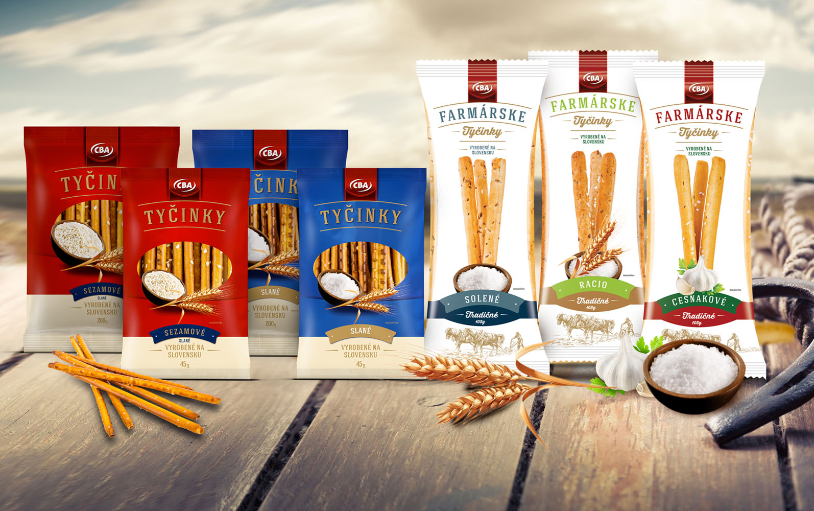 Farmárske tyčinky - Obalový dizajn