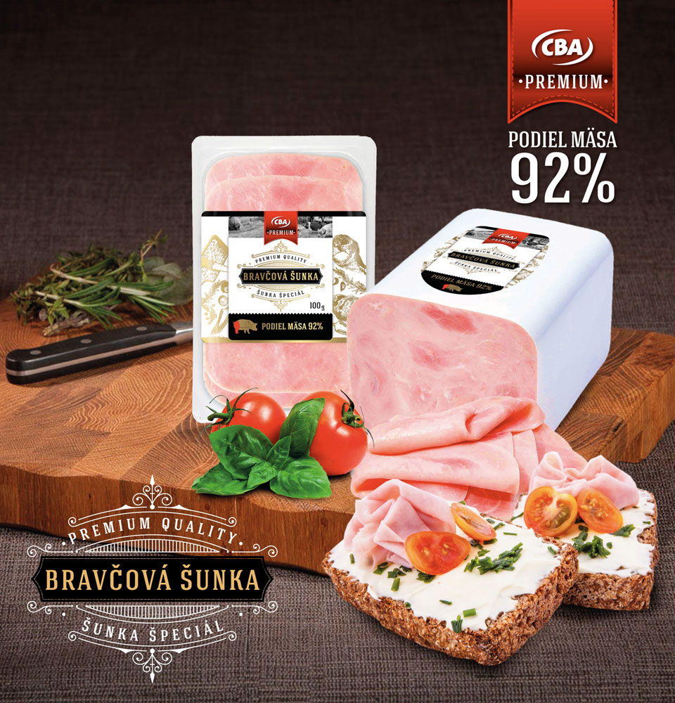 CBA šunka - Obalový dizajn